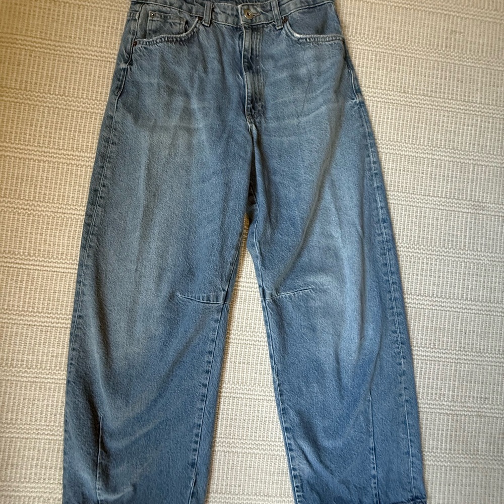 Zara mid rise balloon jeans